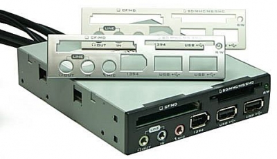 Multimedia_Card_Reader_24_in_1_USB_intern_35_Zoll_3_farbig_CompactFlash_IBM_Micro_Drive_Memory