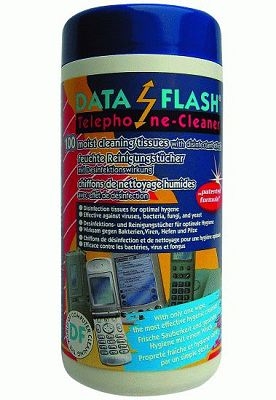Data_Flash_Telefon_Reinigungstuecher_feucht_Spenderbox_100er