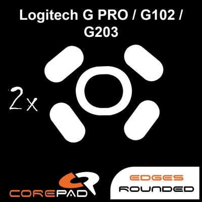 Corepad Skatez PRO 106 Mausfüße Logitech G PRO / G102 Prodigy / G203 Prodigy