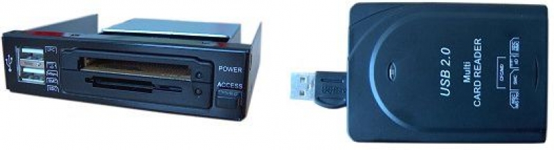 ICY BOX IB-801 8-in-1 Card Reader Mobil USB schwarz