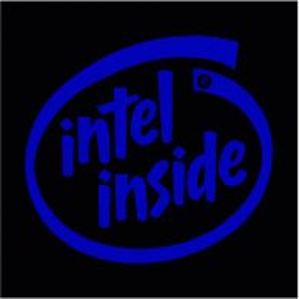 Window-Kit Aufkleber Intel Inside [18x18cm] UV-Blue