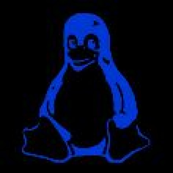 Window-Kit Aufkleber Linux [18x18cm] UV-Blue