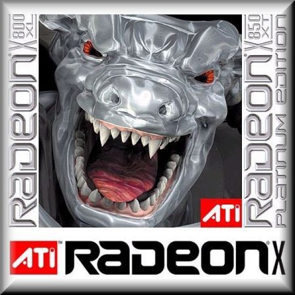 Case-Badge ATI Radeon X800- / X850-Series silber/weiss