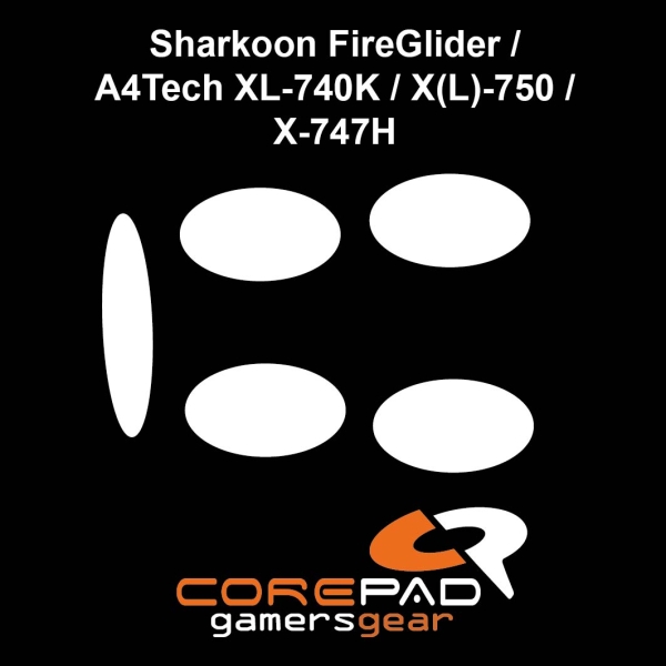 Corepad Skatez PRO  46 Mausfüße Sharkoon FireGlider / A4Tech XL-740K / X(L)-750 / X-747H