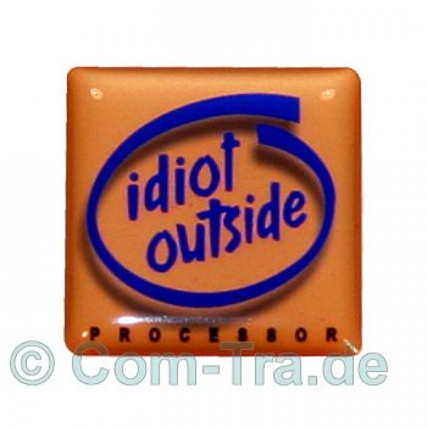 Case-Badge Idiot Outside orange
