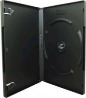 DVD-Box schwarz mit Klarsichtfolie für Einleger