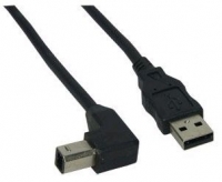USB 2.0 Kabel Typ A Stecker auf Typ B Buchse 3,0m unten gewinkelt