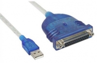 Adapter Parallel-Port 25-Pol Sub-D Buchse auf USB Typ A Stecker