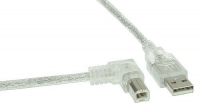 USB 2.0 Kabel Typ A Stecker auf Typ B Buchse 2,0m links gewinkelt