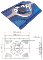 Titan Festplatten-Lüfter TTC-HD12 blau-transparent