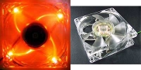 AeroLite 4LED Transparent Fan 80mm rot