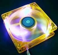 AeroCool 3-UV-LED Transp. Fan 80mm aussen orange/innen orange