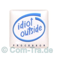 Case-Badge Idiot Outside weiss