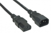 Verlängerung Kaltgeräte [C14-Stecker gerade - C13-Buchse gerade]  5,0m schwarz