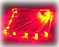 Crystal LED-Lüftergitter Plexiglas beleuchtet 80mm rot